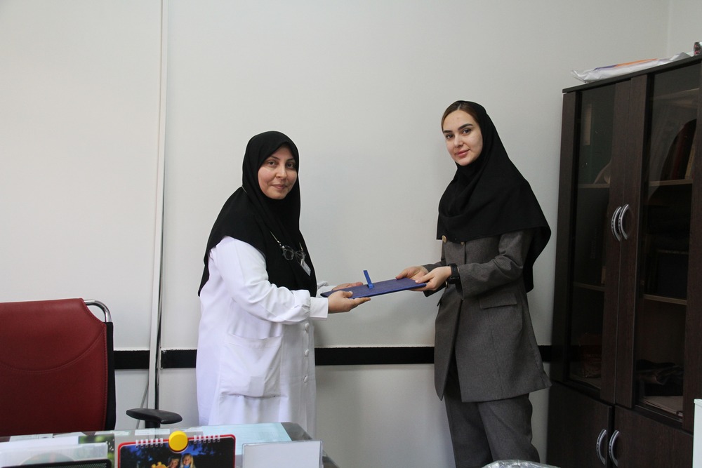 انتصاب مبینا حاجی علی خمسه به سمت کارشناس آموزش و EOD  بیمارستان فوق تخصصی کودکان بهرامی 