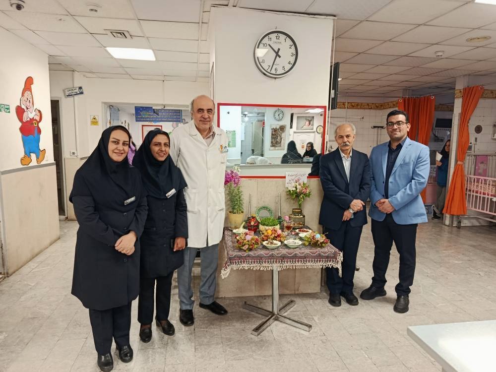 بازدید نوروزی مشاور معاون درمان دانشگاه علوم پزشکی تهران از بیمارستان کودکان بهرامی